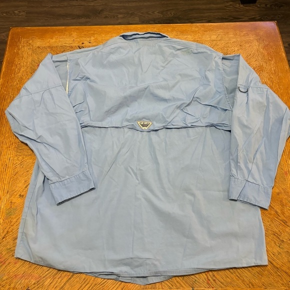 Mens Columbia PFG XXL Omni Shade Baby Blue Long Sleeve Vented Button Down Shirt. - Picture 2 of 6